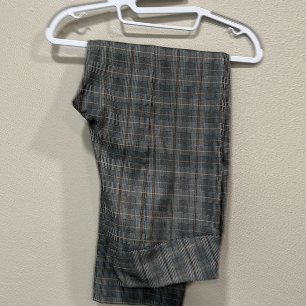 Elliott Lauren Halsbrook Stretch Ankle Pant Plaid Checkered Size 14